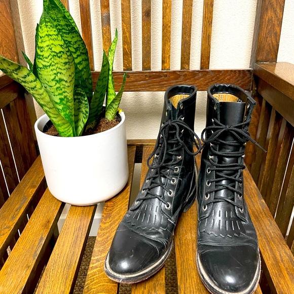 Justin Lace-Up Ropers - Picture 2 of 4